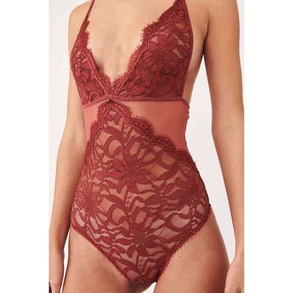 NWT Free People Speed Date Bodysuit / Garnet Royale - Picture 4 of 6